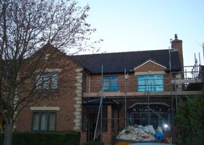 scafolding for new home rendering project by Decorenders