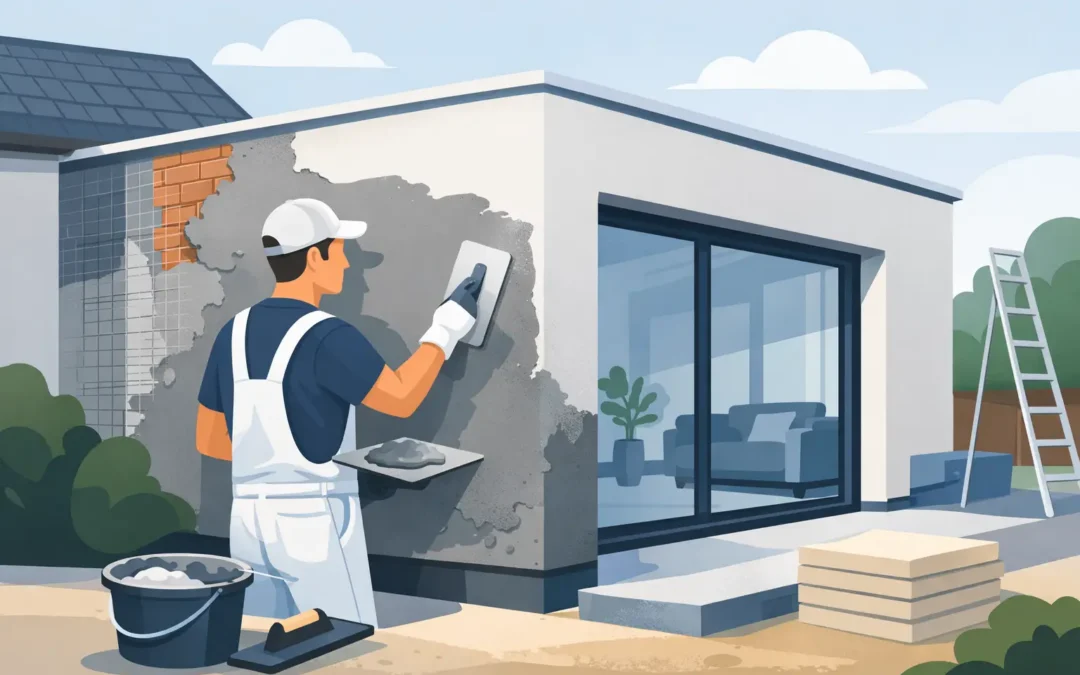 How to Render Extension Walls for a Lasting Finish